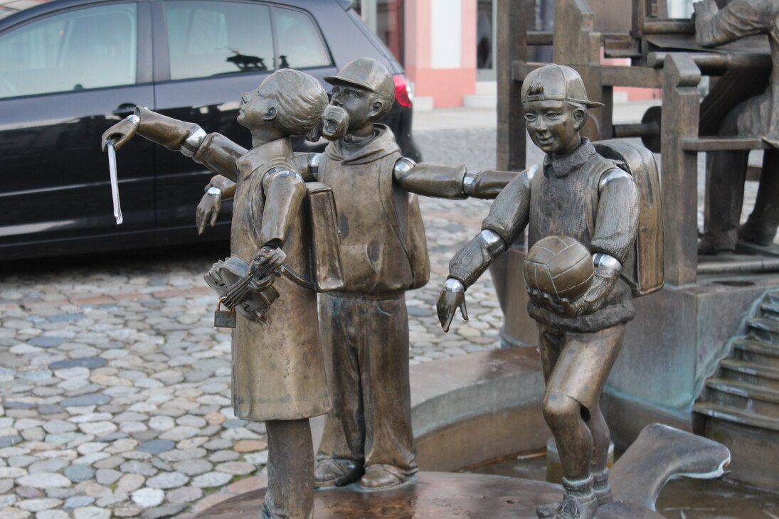 Figuren auf dem Markt in Glauchau