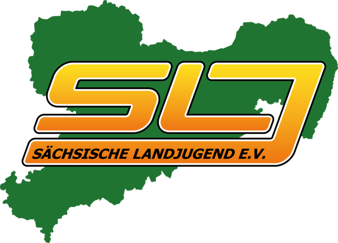 Sachsenkarte mit Schriftzug als Logo